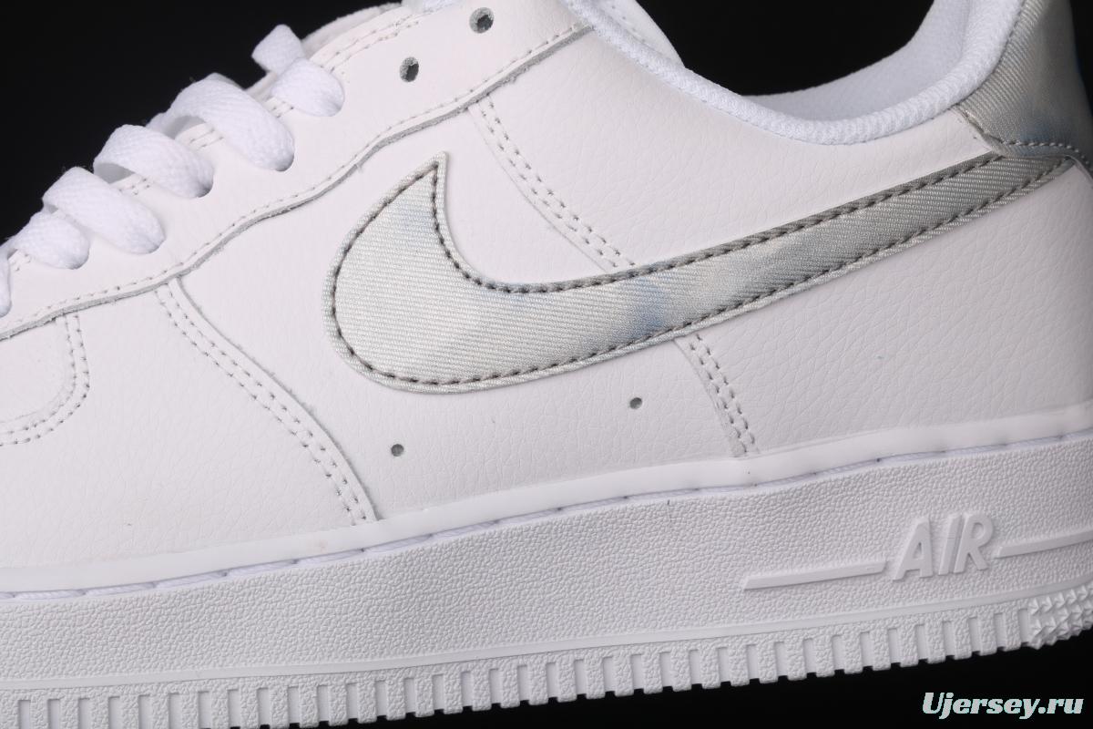 NIKE Air Force 1 Low GS white and blue dazzling haze laser low-top casual board shoes 314219-131