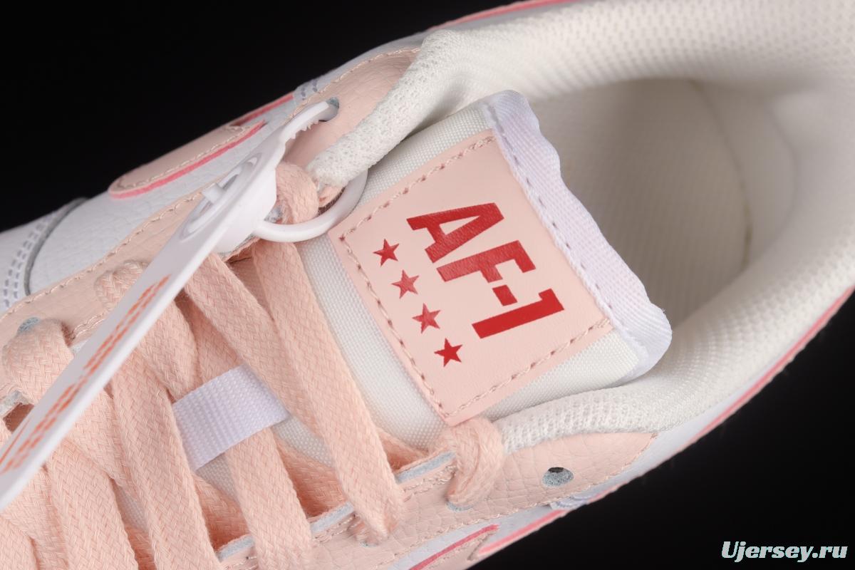 NIKE Air Force 1'07 Low White Pink Hook Low Casual Sneakers 315115-167