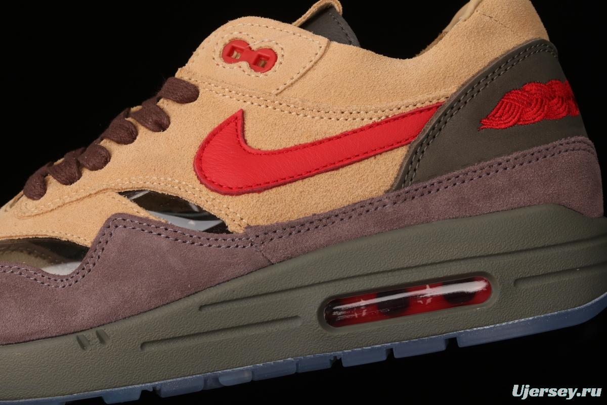 Clot x NIKE Air Max 1 Tea Leaf Brown joint style retro casual running shoes DD1870-200