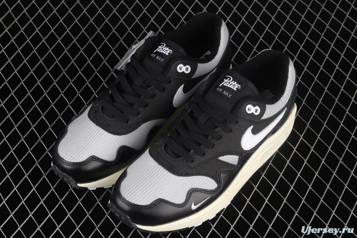 Patta x Nike Air Max 1 joint style half-palm air cushion retro running shoes DQ0299-001