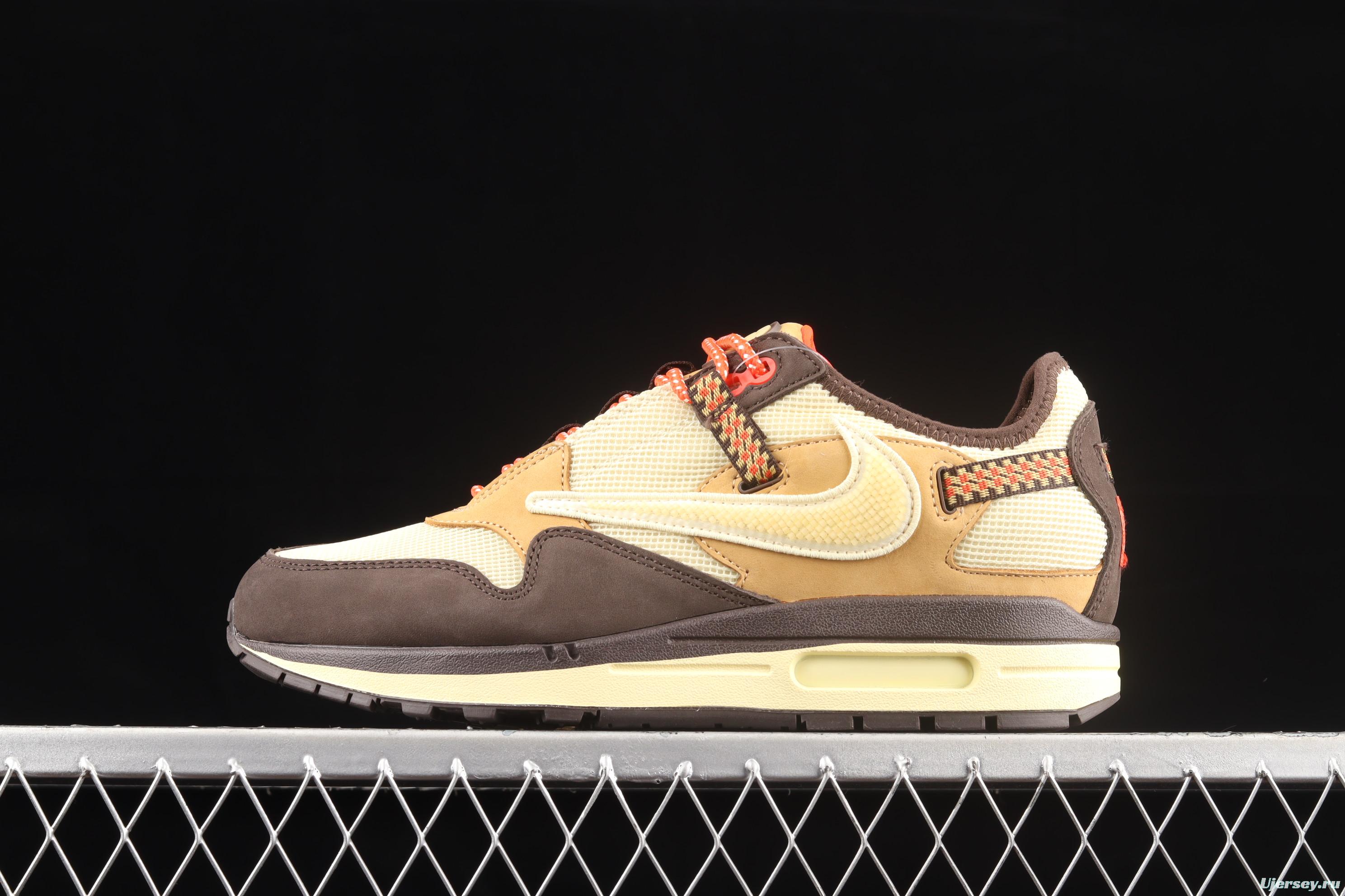 Travis Scoot x Nike Air Max 1 joint beige vintage casual running shoes DO9392-200