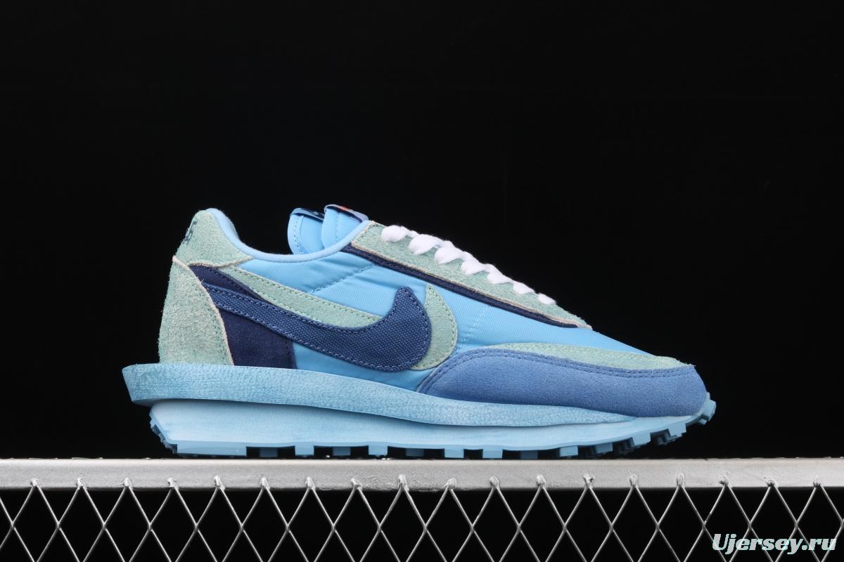 Sacai x NIKE LDV Waffle co-named overlapping design avant-garde waffle deformable leisure jogging shoes BV0073-401