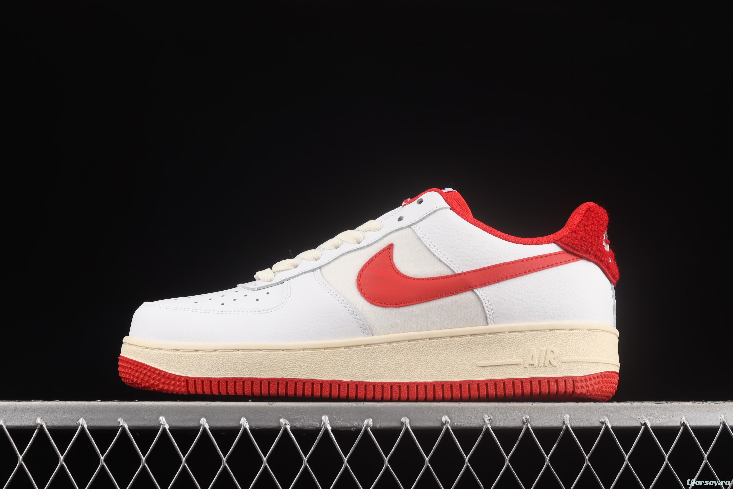 NIKE Air Force 1x07 sail white red low top casual board shoes DO5220-161,