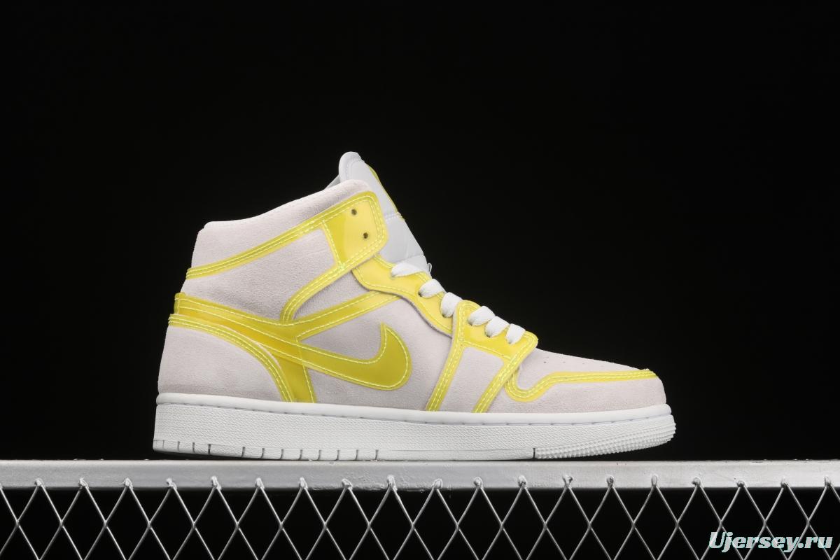 Air Jordan 1 Mid Lx beige Zhongbang basketball shoes DA5552-107