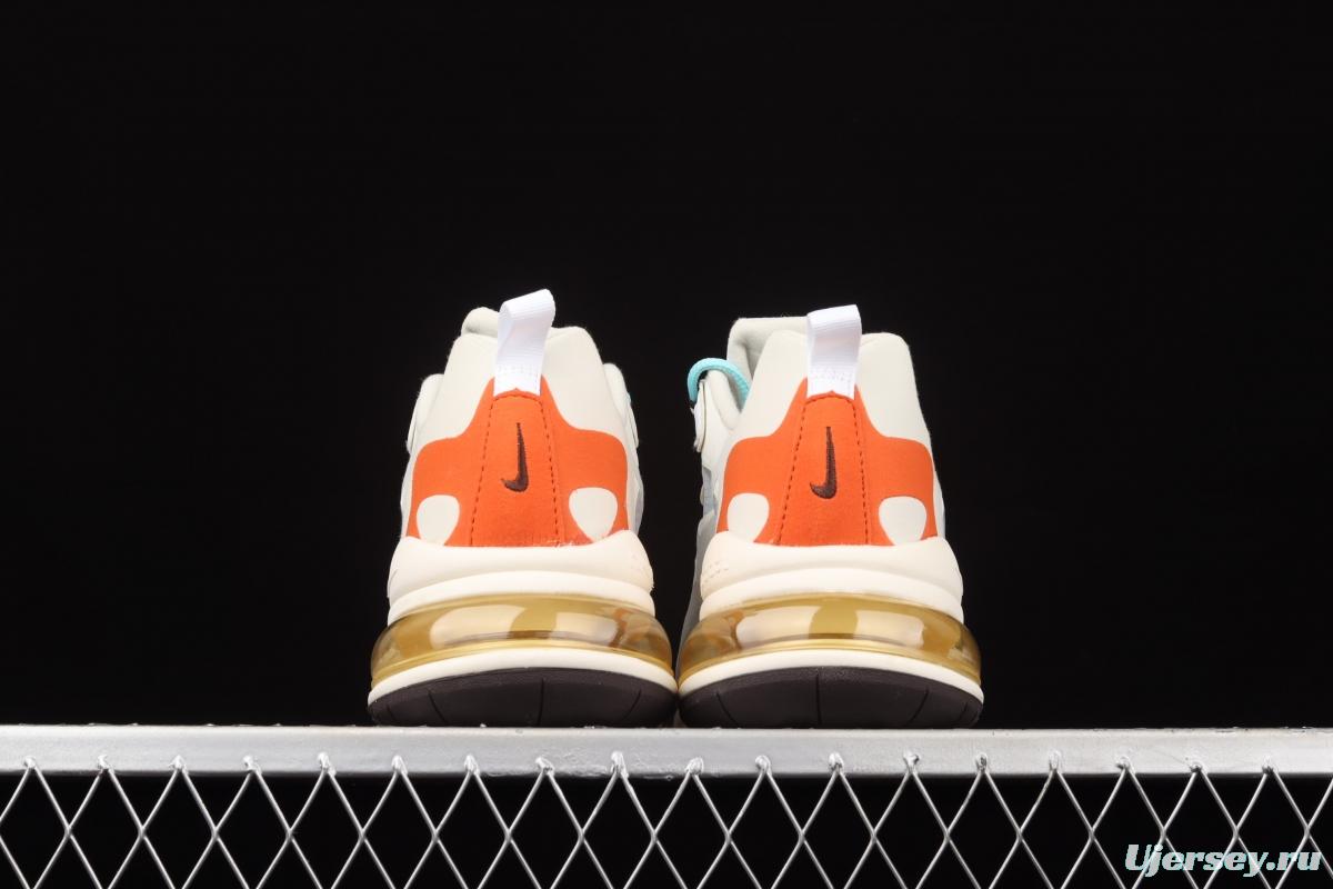 NIKE Air Max 270React high frequency mesh function half palm air cushion running shoes AT6174-200