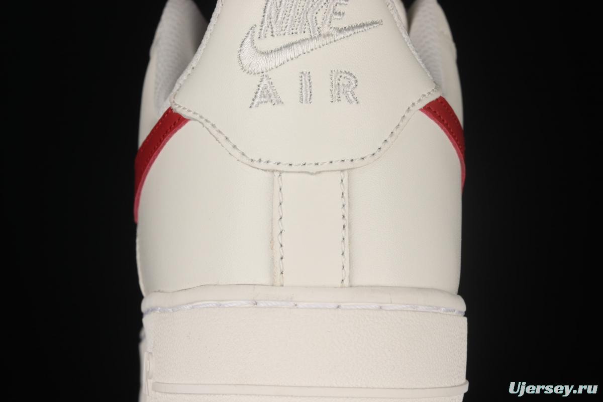 NIKE Air Force 1x 07 Low Air Force White and Red low-top Leisure Board shoes 315122-126