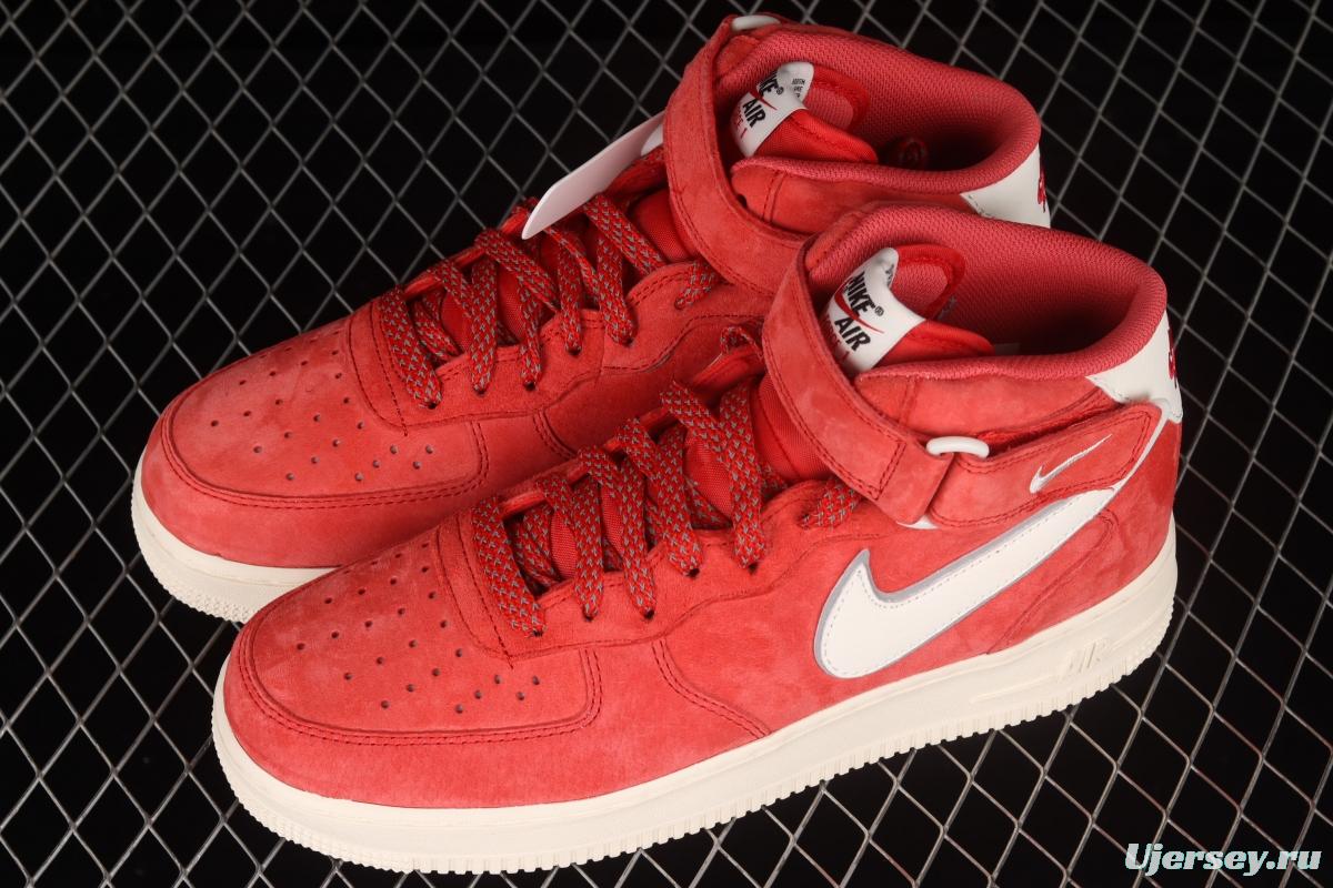 NIKE Air Force 1 Mid'07 3M reflective medium side leisure sports board shoes AA1118-008