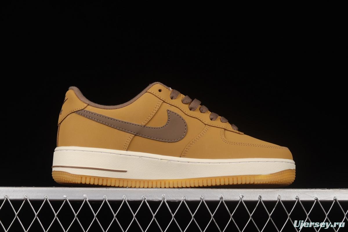 NIKE Air Force 1o07 Low wheat low-top casual board shoes 309652-721