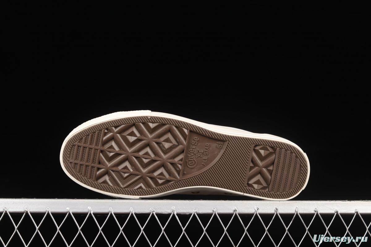 Converse Converse vanilla gold foil ice cream heightened thick soles and high upper canvas shoes 572574C