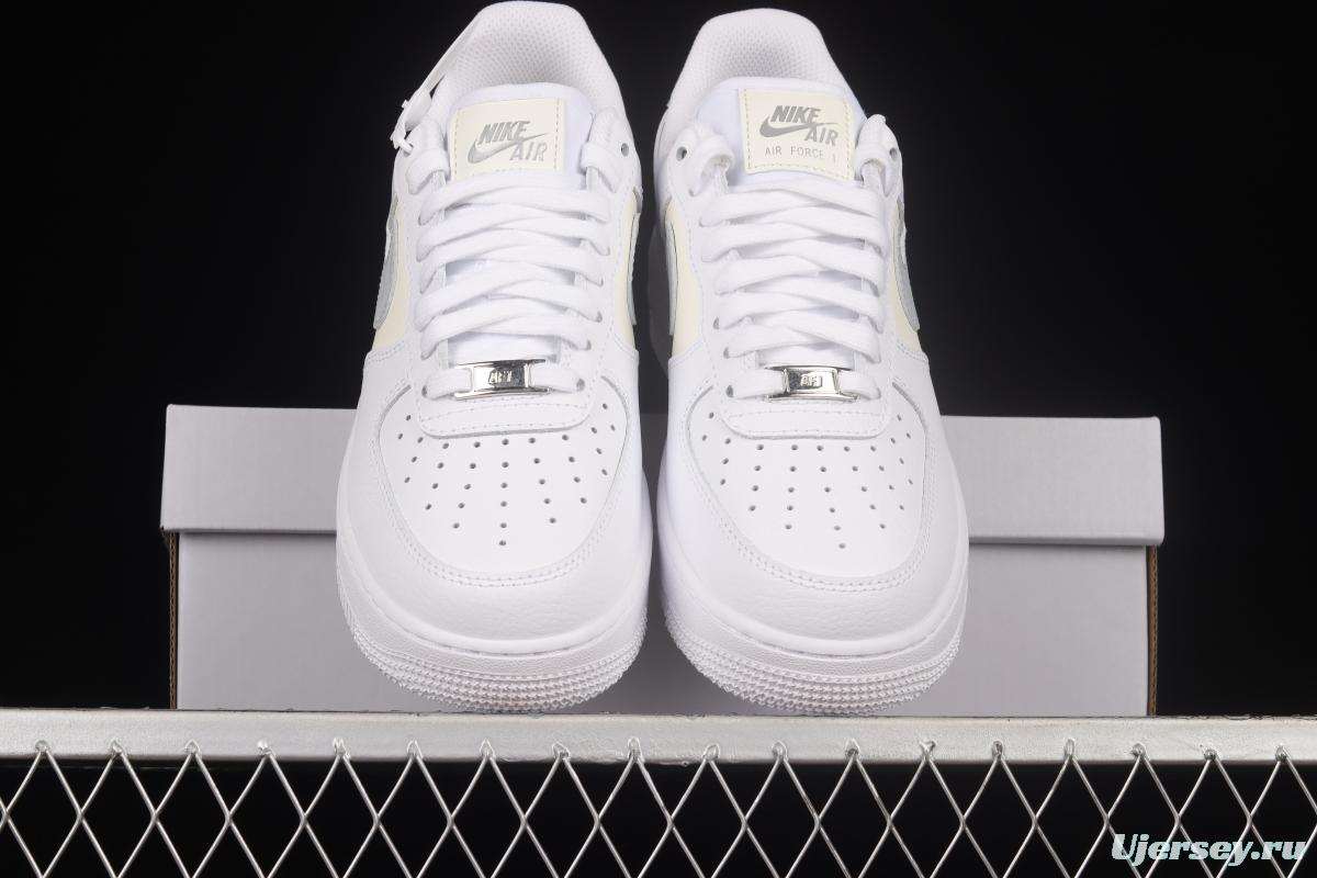 NIKE Air Force 1'07 Lx small hook white silver low-top sneakers DV2237-100