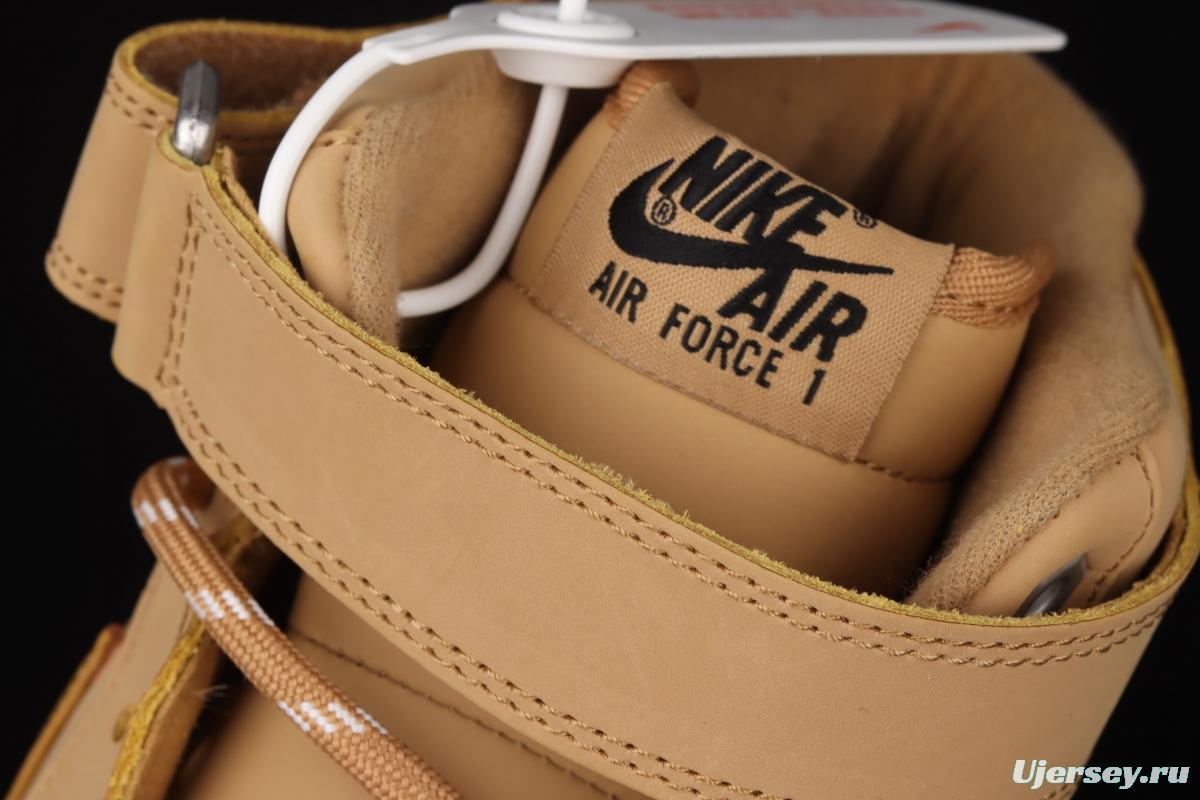 NIKE Air Force 1 Mid'07 wheat suede Zhongbang casual board shoes DJ9158-200