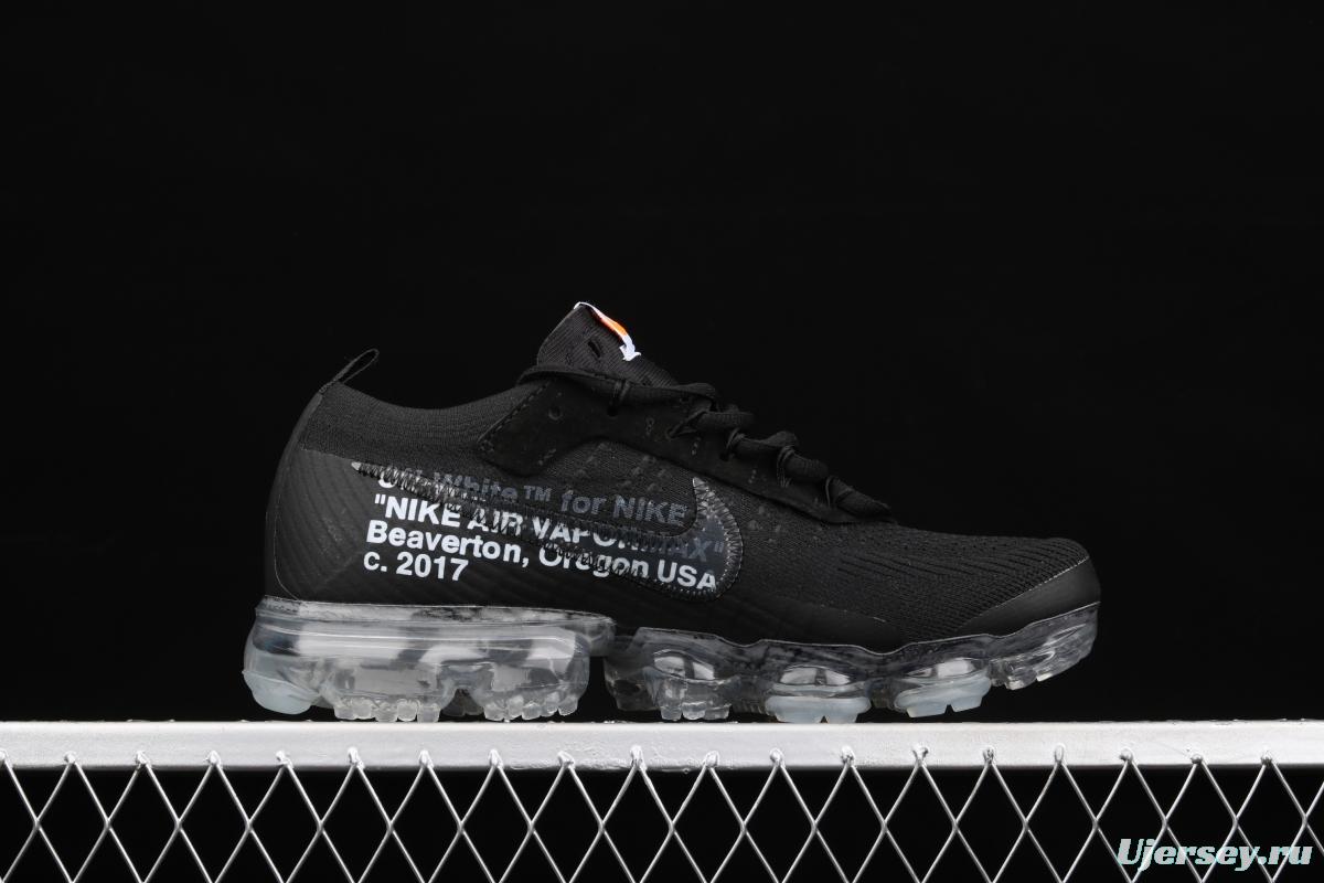 OFF-White x NIKE Vapor Max joint name steam air cushion jogging shoes AA3831-002