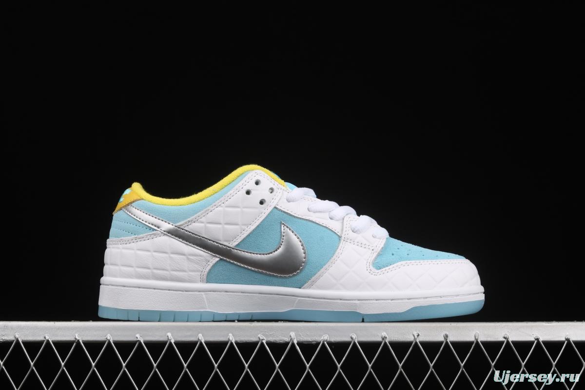 NIKE SB DUNK Low Pro QS LAGOON PULSE silver ice blue low-top skateboard shoes DH7687-400