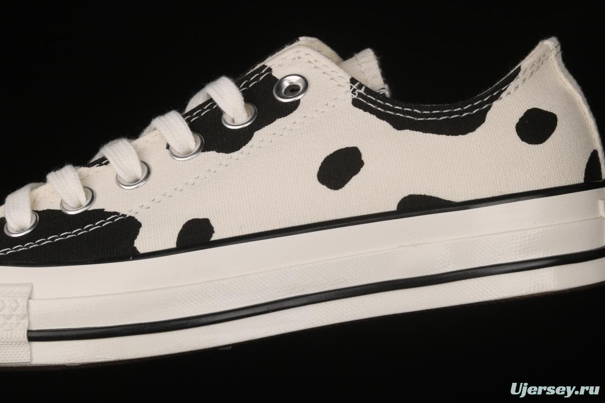 Converse 21ss All Star US Cow Spot Japanese Converse vintage cow pattern low upper shoes 1SC564