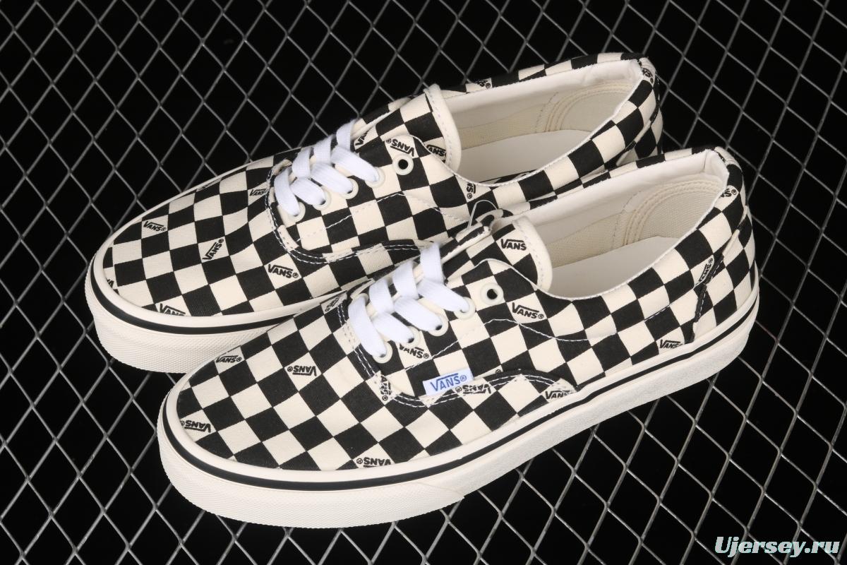 Vans Vault OG Era Lx Vance 20ss high-end branch line black and white checkerboard letter low-top canvas board shoes VN0A4BV4R6R