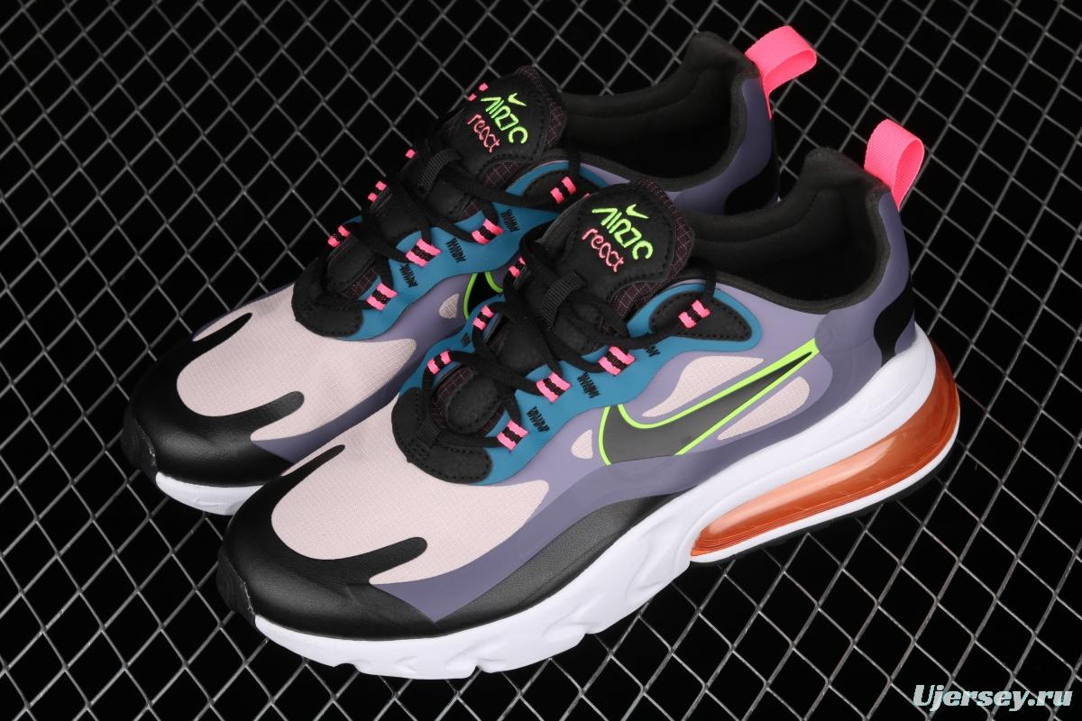 NIKE Air Max 270React new high frequency mesh hollowed-out half-palm air cushion running shoes CV8818-500