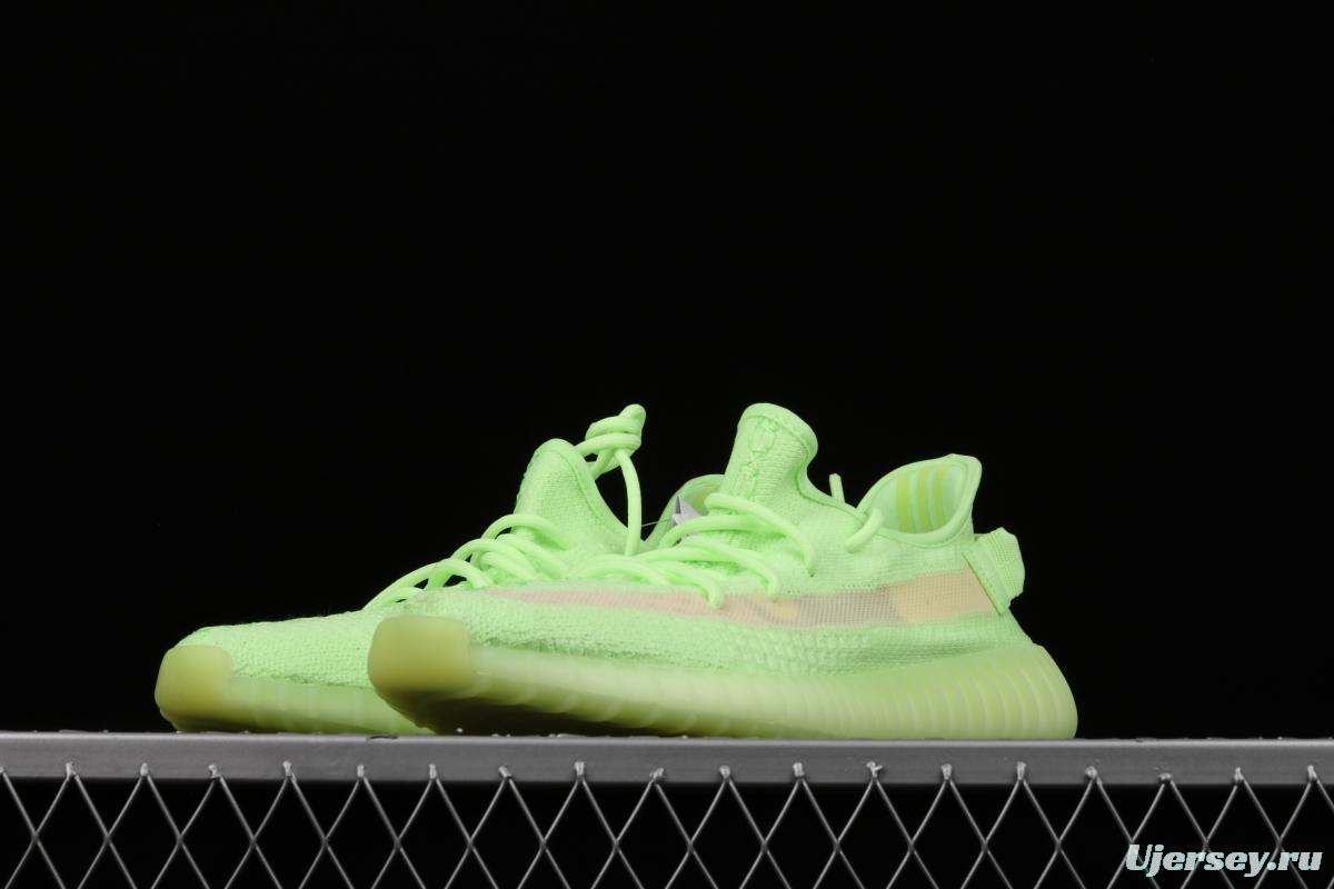 Adidas Yeezy 350 Boost V2 Gid EH5360 Darth Coconut 350 second generation luminous green color matching