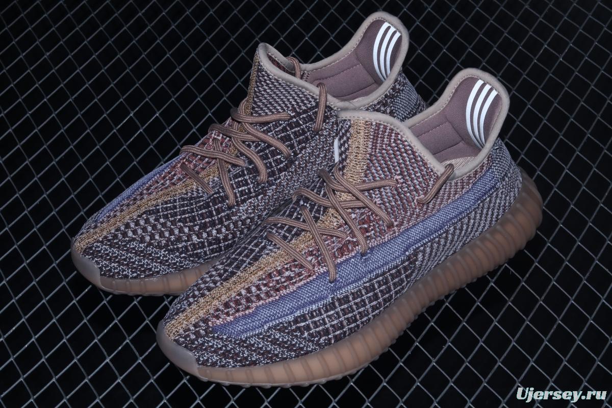 Adidasidas Yeezy Boost 350 V2 FAdidase H02795 Darth Coconut 350 second generation hollowed-out faded blue-brown matching BASF Boost original