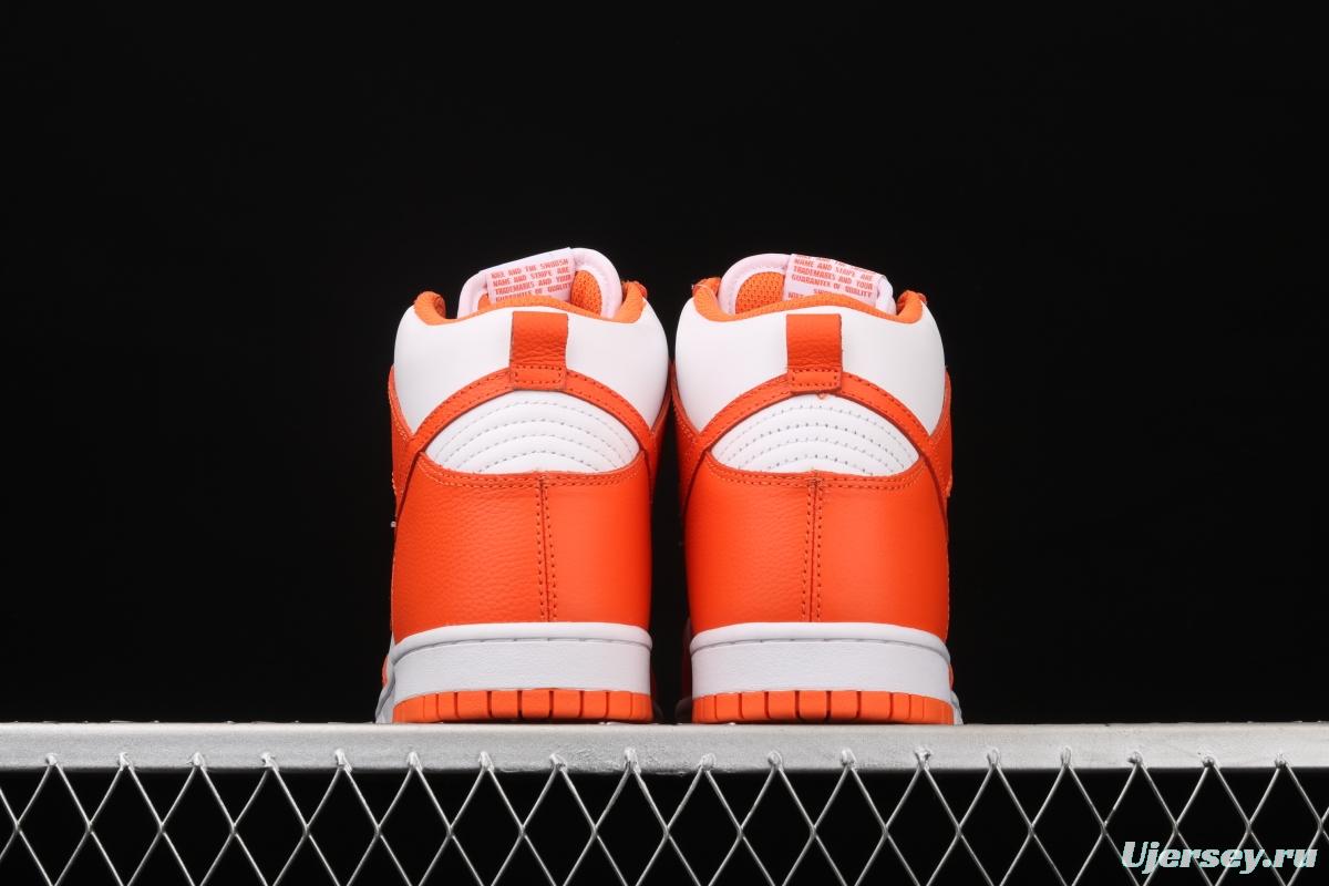 NIKE DUNK SB High Syracuse full-top white orange skateboard shoes 850477-101