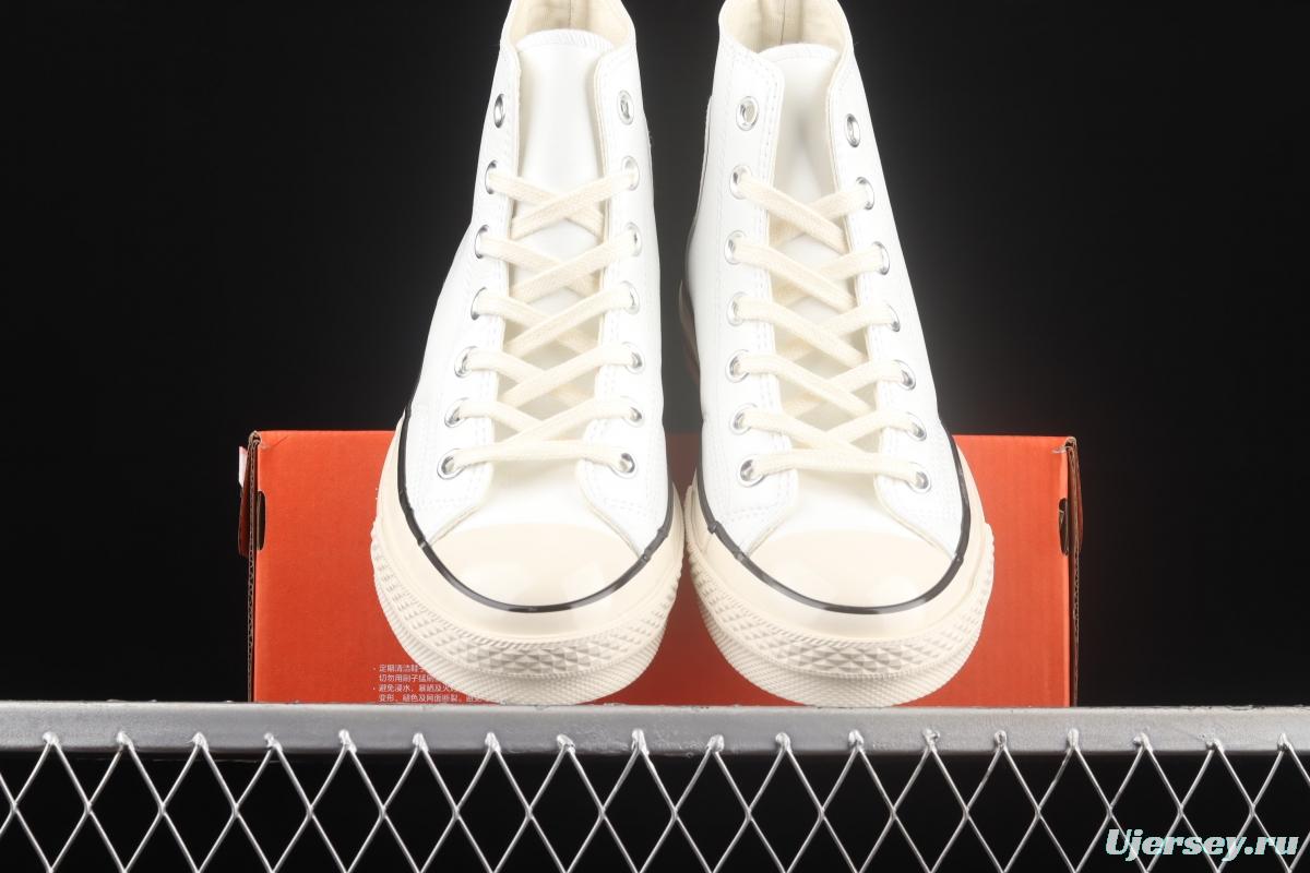 Converse Chuck 70 Converse white leather high-top casual board shoes 167064C