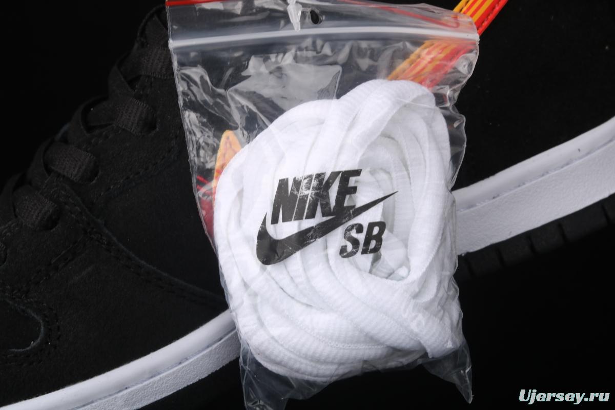 NIKE SB DUNK High road trip black orange yellow hook high top casual skateboard shoes BQ6826-003