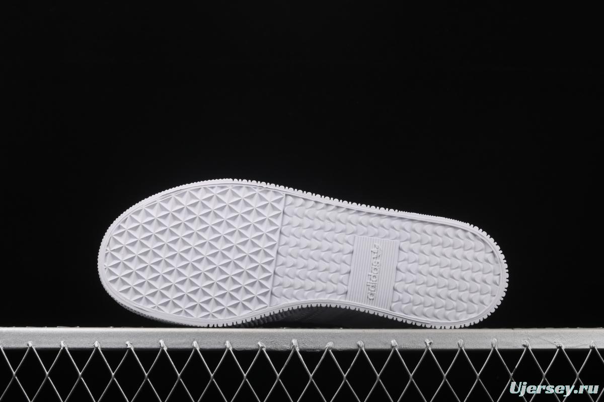 Adidas Sambarose W EG5158 clover vintage pure white embroidered thick-soled high board shoes