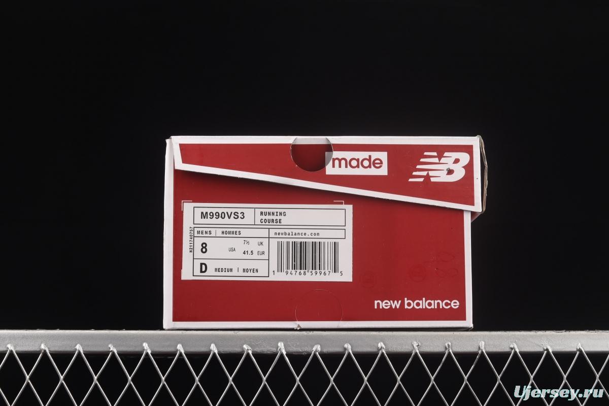 New Balance NB990 series of high-end American retro leisure running shoes M990VS3