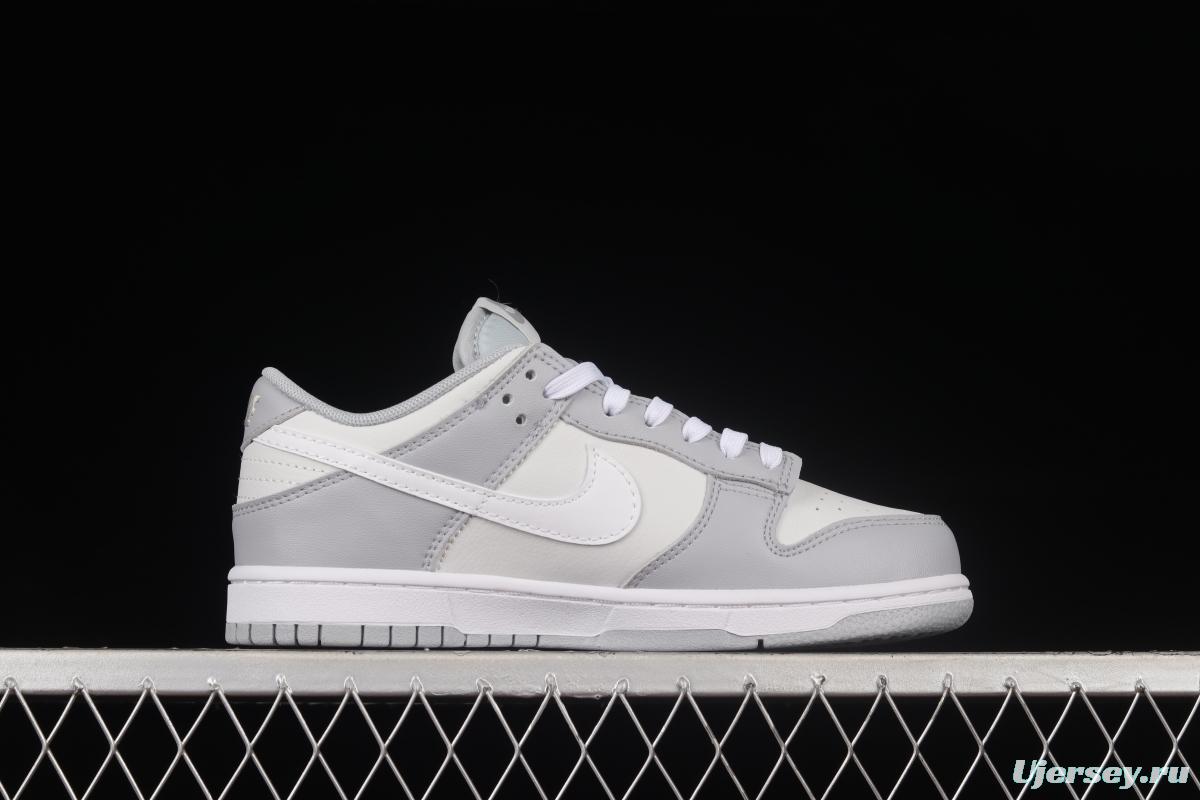 NIKE DUNK Low Retro Retro White Grey SB Buckle Breaking Backboard Fashion Casual Sneakers DJ6188-001