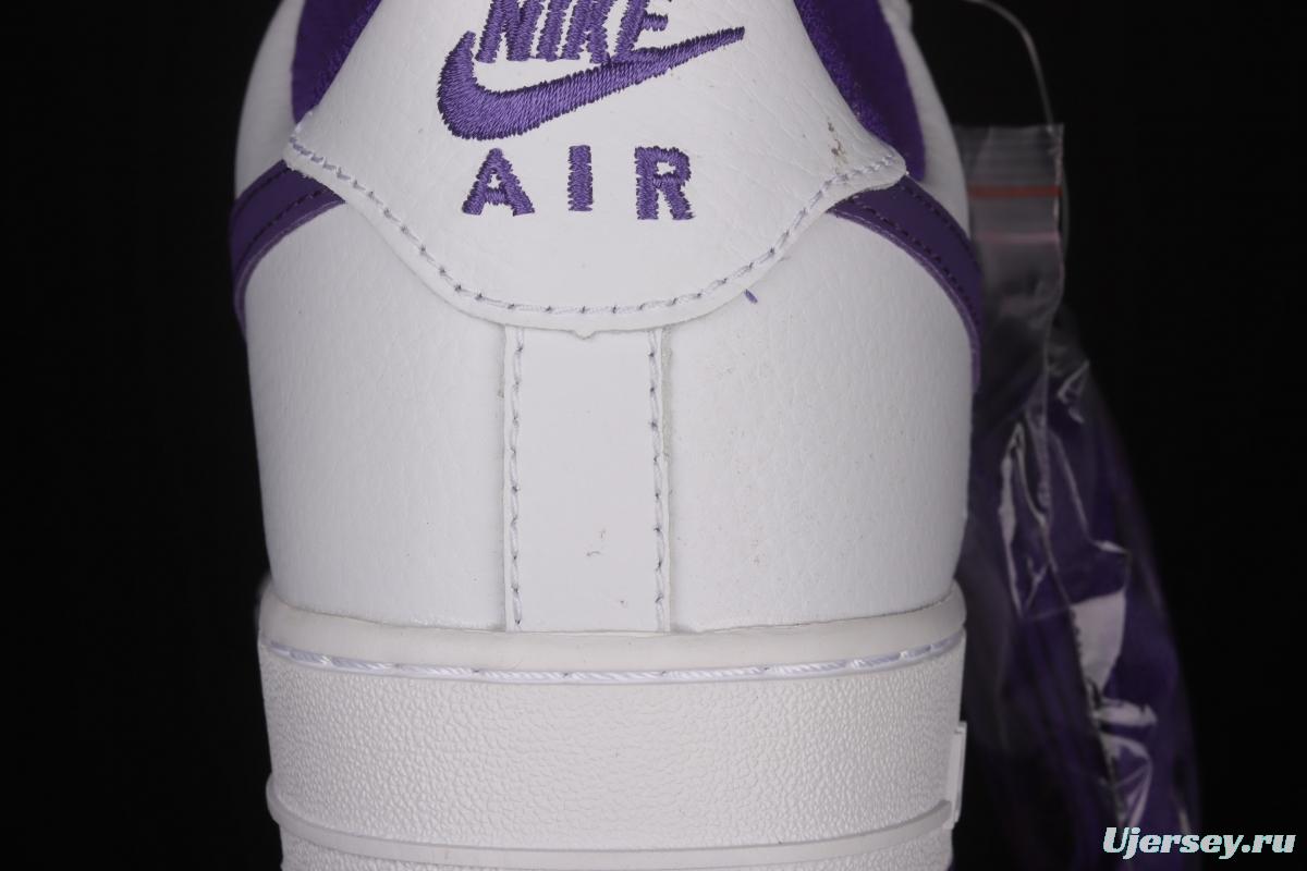 NIKE Air Force 1x07 Low white deep purple low top casual board shoes 315122-281