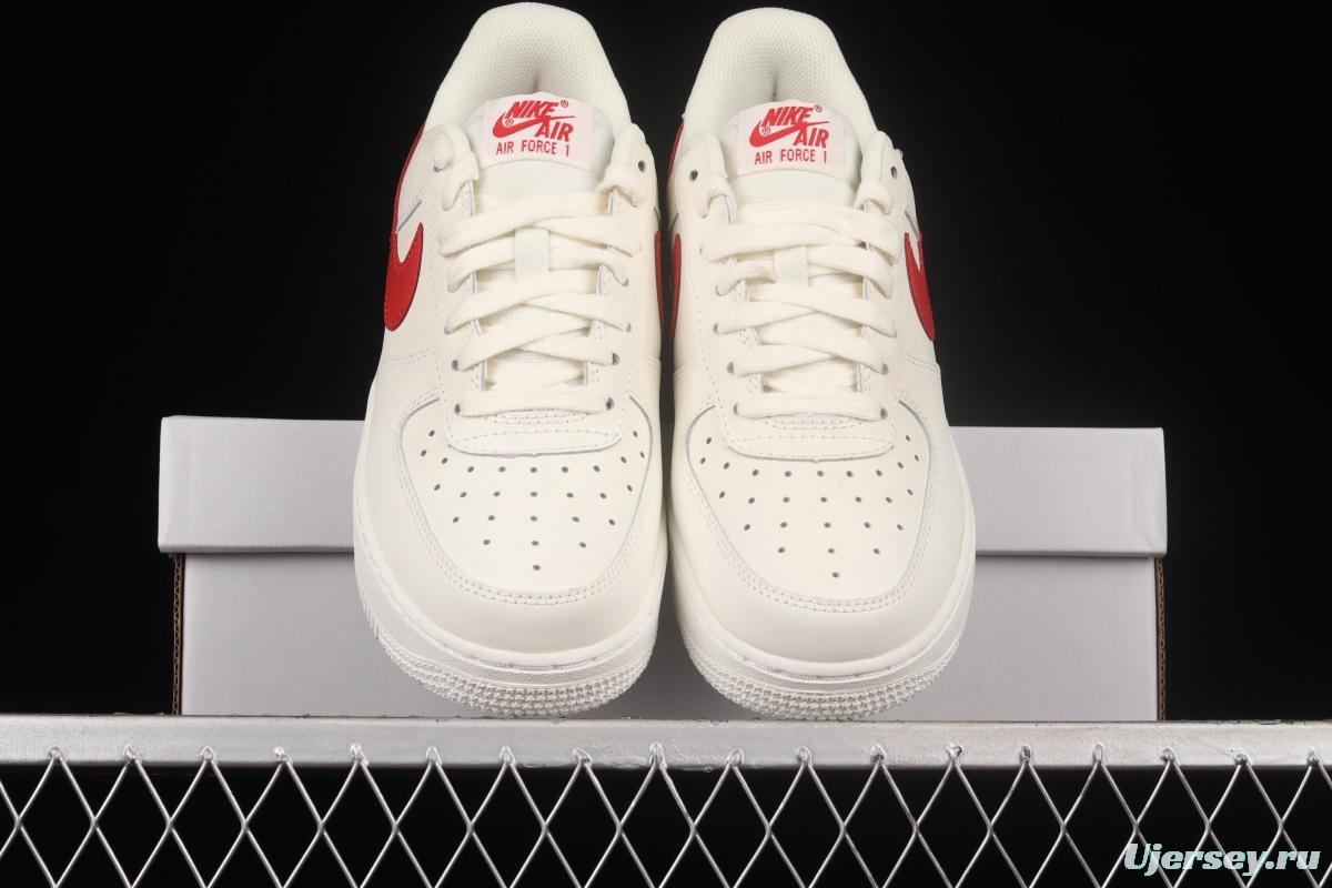 NIKE Air Force 1x 07 Low Air Force White and Red low-top Leisure Board shoes 315115-126