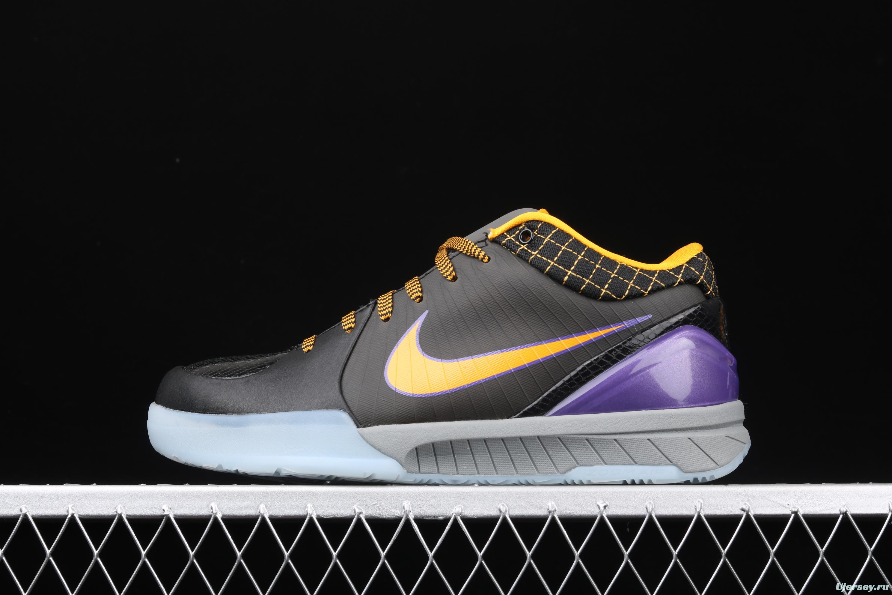 NIKE Zoom Kobe 4 Carpe Diem ZK4 Bryant fourth-generation black, yellow and purple Mamba low-top men's basketball shoes AV6339-001