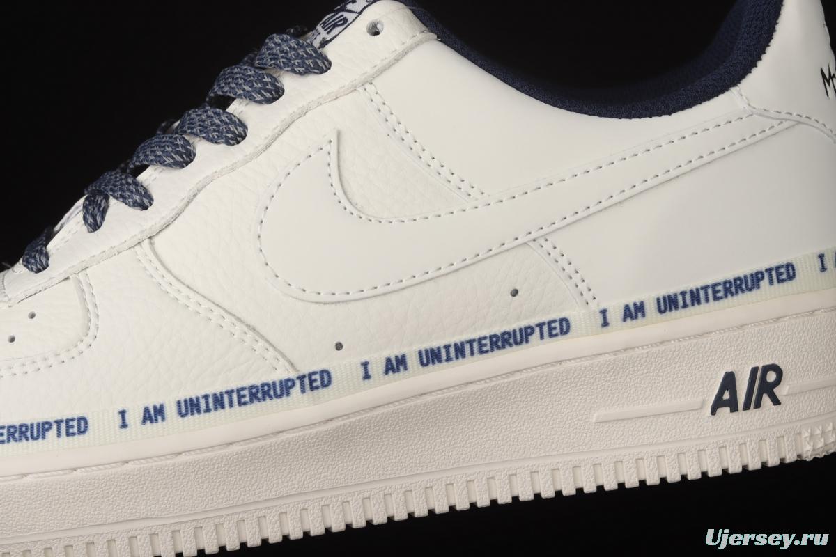 Uninterrupted x NIKE Air Force 1 MORE THAN rice dark blue signature graffiti all over the sky star low-top casual board shoes NU6602-301