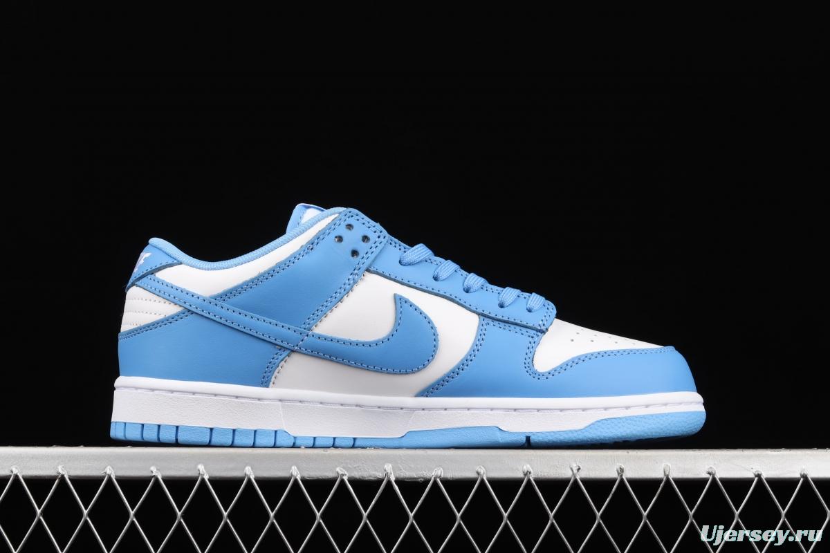 NIKE DUNK Low University Blue White Blue North Carolina White Blue Slam Dunk Series low side Leisure Sports Skateboard shoes DD1391-102