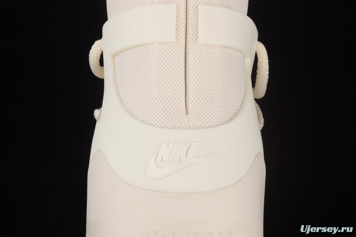 FOG x Air Fear of God 1 Oatmeal co-signed Gao Bang Pearl White Color AR4237-100