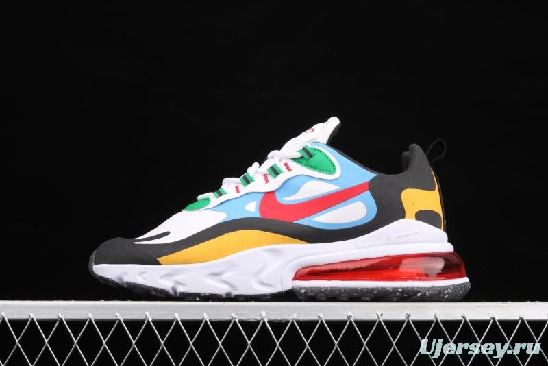 NIKE Air Max 270React new high-frequency mesh hollowing out function half-palm air cushion running shoes DA2610-161,