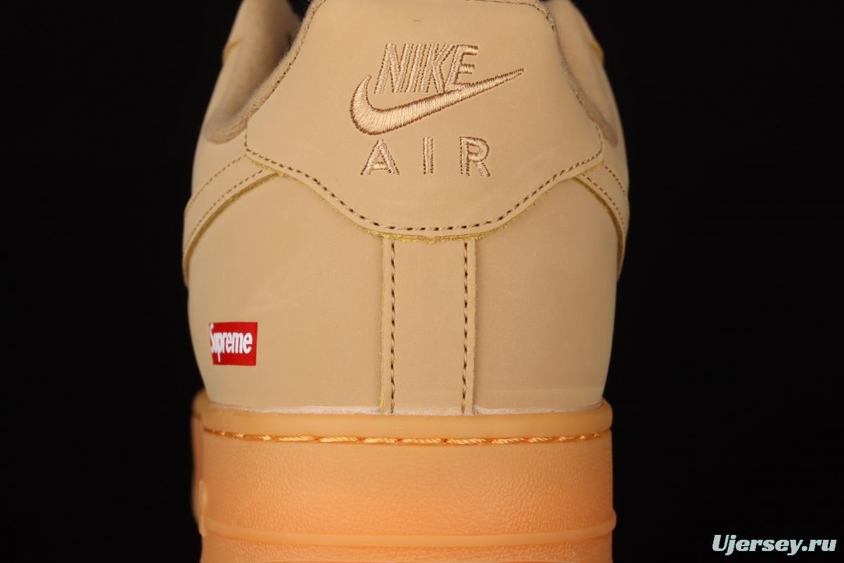 Supreme x NIKE Air Force 1 Low AF1 co-branded wheat color low-top casual board shoes DN1555-200