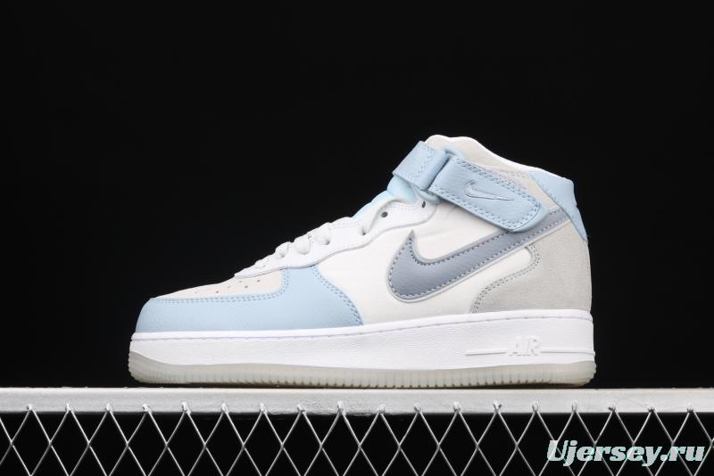 NIKE Air Force 1x 07 Mid spliced macaron color scheme Zhongbang leisure AO2425-500s