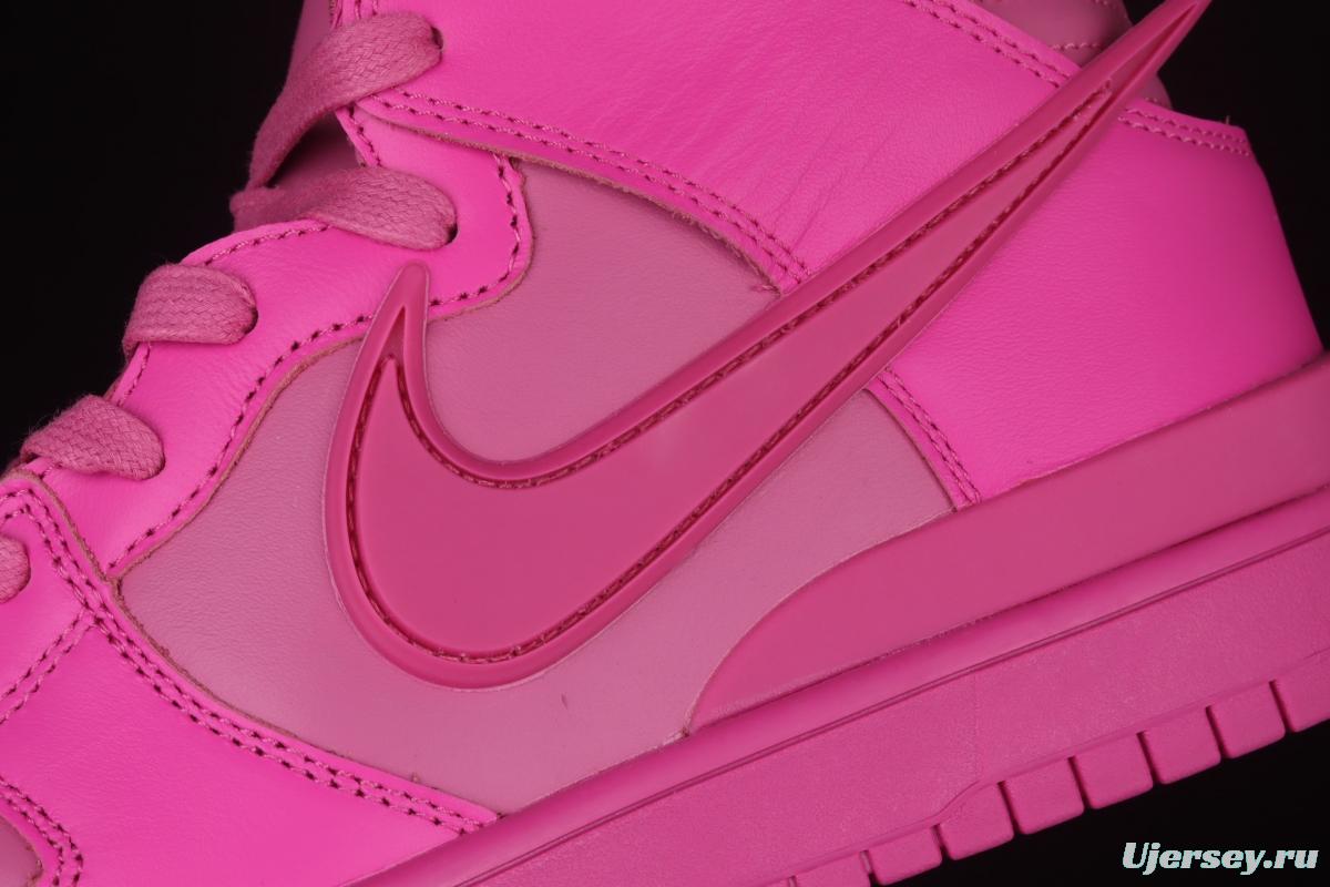 Ambush x NIKE DUNK High joint style pink high-top casual board shoes CU7544-600