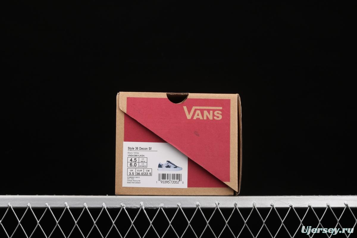 Vans Style 36 Cecon SF PEACEMINUSONE Baotou killer whale white print black maple leaf low-top board shoes VN0A3MVLK0A