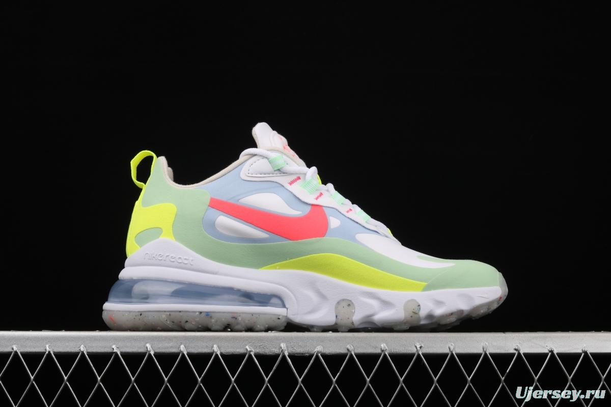 NIKE Air Max 270React new high-frequency mesh hollowing out function half-palm air cushion running shoes DB5927-161,