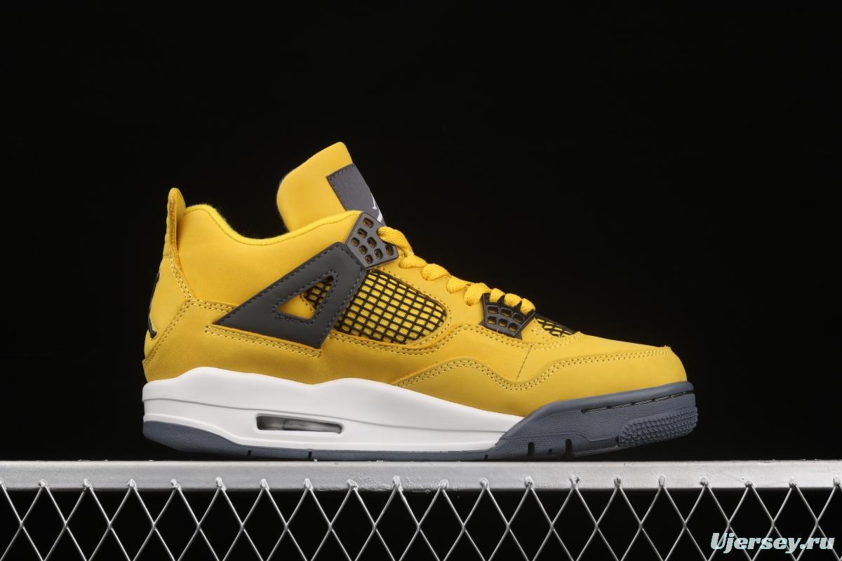 Air Jordan 4 Lightning duplicates white and yellow electric letter CT8527-700