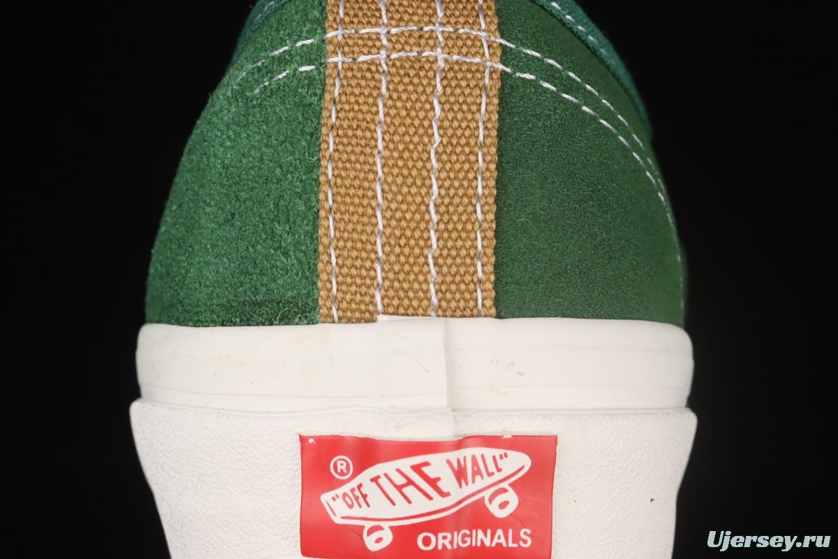 Vans OG Authentic Lx green suede vulcanized low upper shoes VN0A4BV94JG