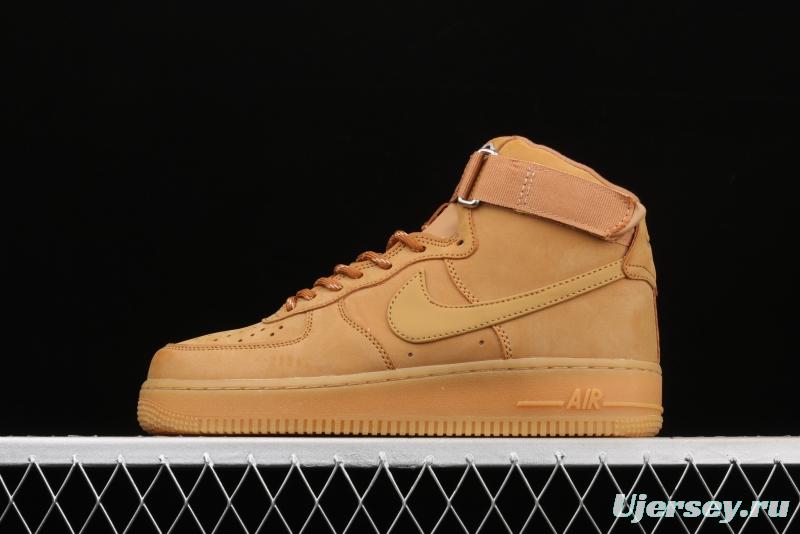 NIKE Air Force 1 High'07 2019 new wheat color high upper shoes CJ9178-200