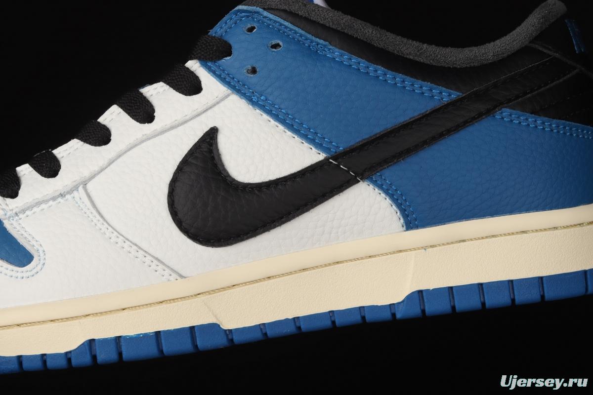 NIKE SB DUNK Low white, blue and black hook SB smash rebounds low upper board shoes DH0957-105