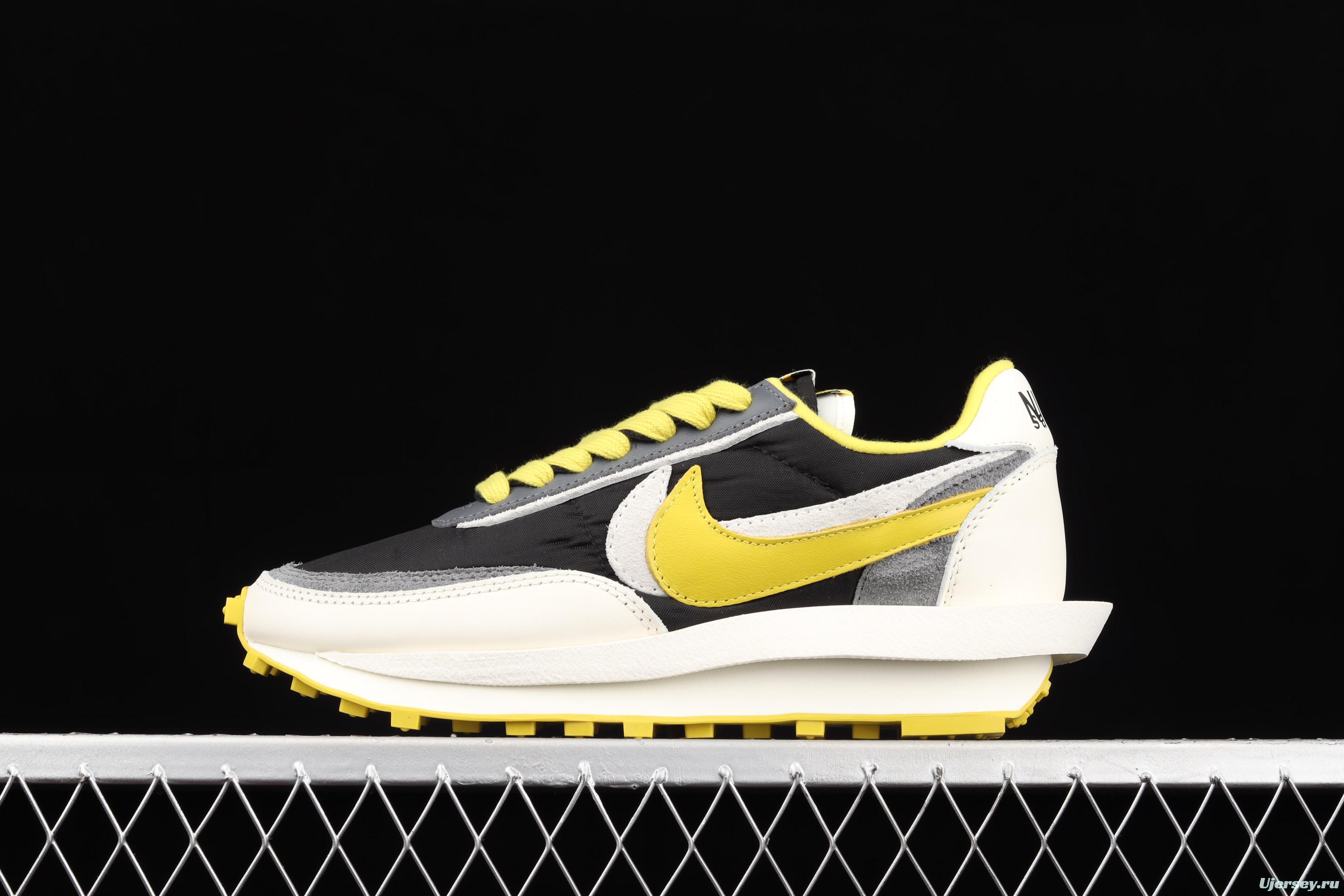 Undercover x Sacai x NIKE LDWaffle 2.0 tripartite joint name waffle double hook catwalk style casual shoes DJ4877-001