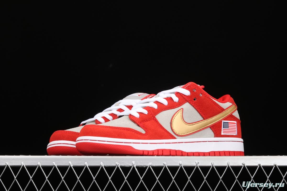 NIKE SB DUNK Low Nasty Boys American Flag Slam Dunk Series retro low-gang leisure sports skateboard 304292-610