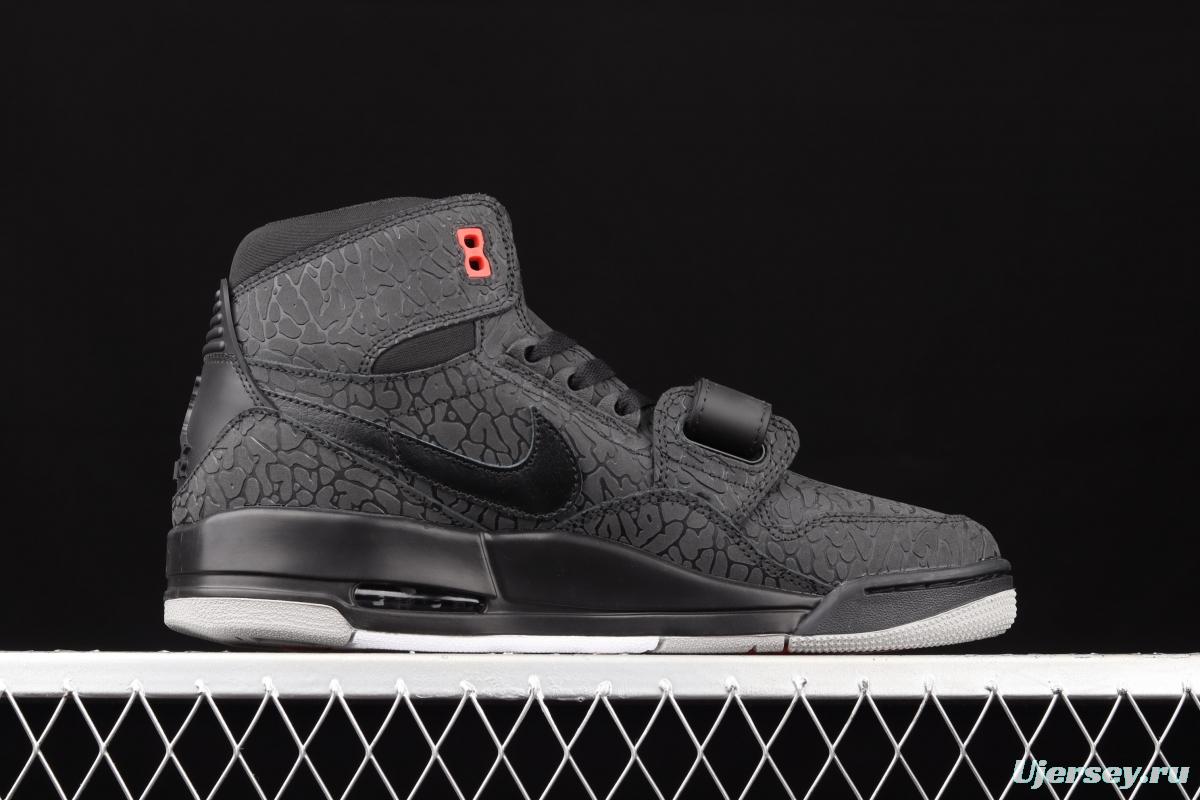 Jordan Legacy 312 black burst color matching Velcro three-in-one board shoes AV3922-006