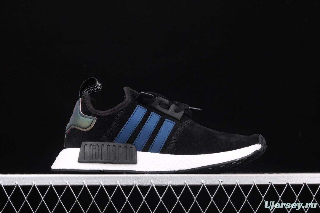 Adidas NMD_R1 F97579 pig leather black and white running shoes