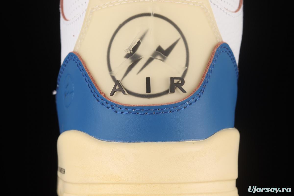 Fragment Design x Air Jordan 3 AJ3 Fujiwara Hiroshi White, Black and Blue Lightning DA3595-100