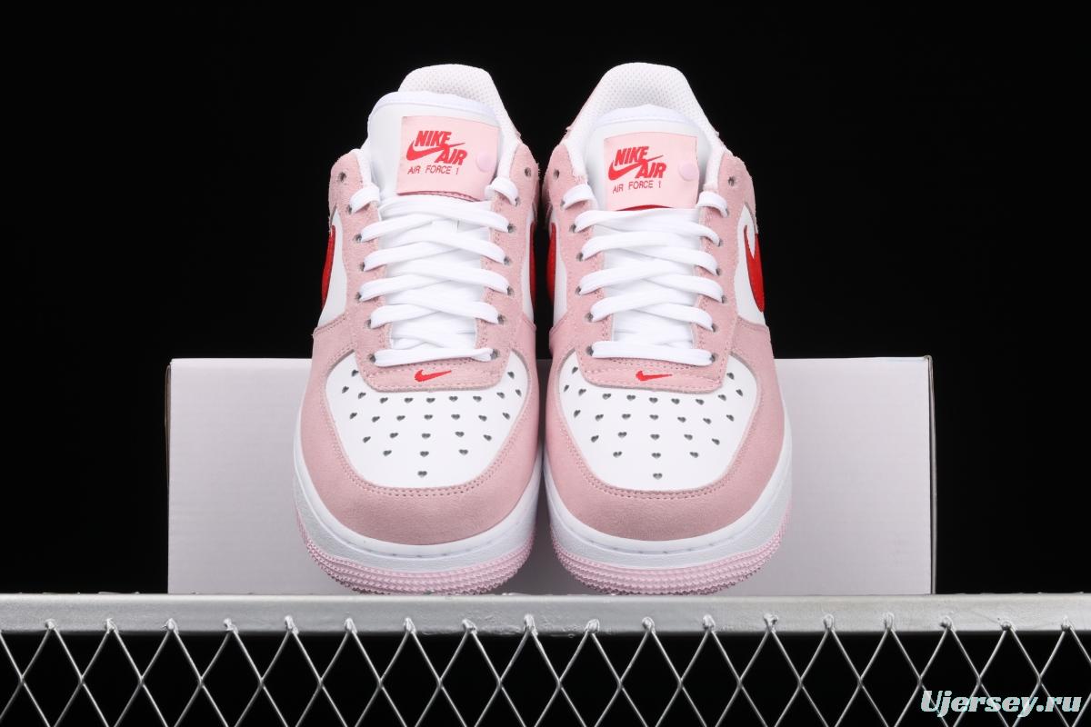 NIKE Air Force 11607 QS Pink Valentine's Day PEACEMINUSONE same style DD3384-600